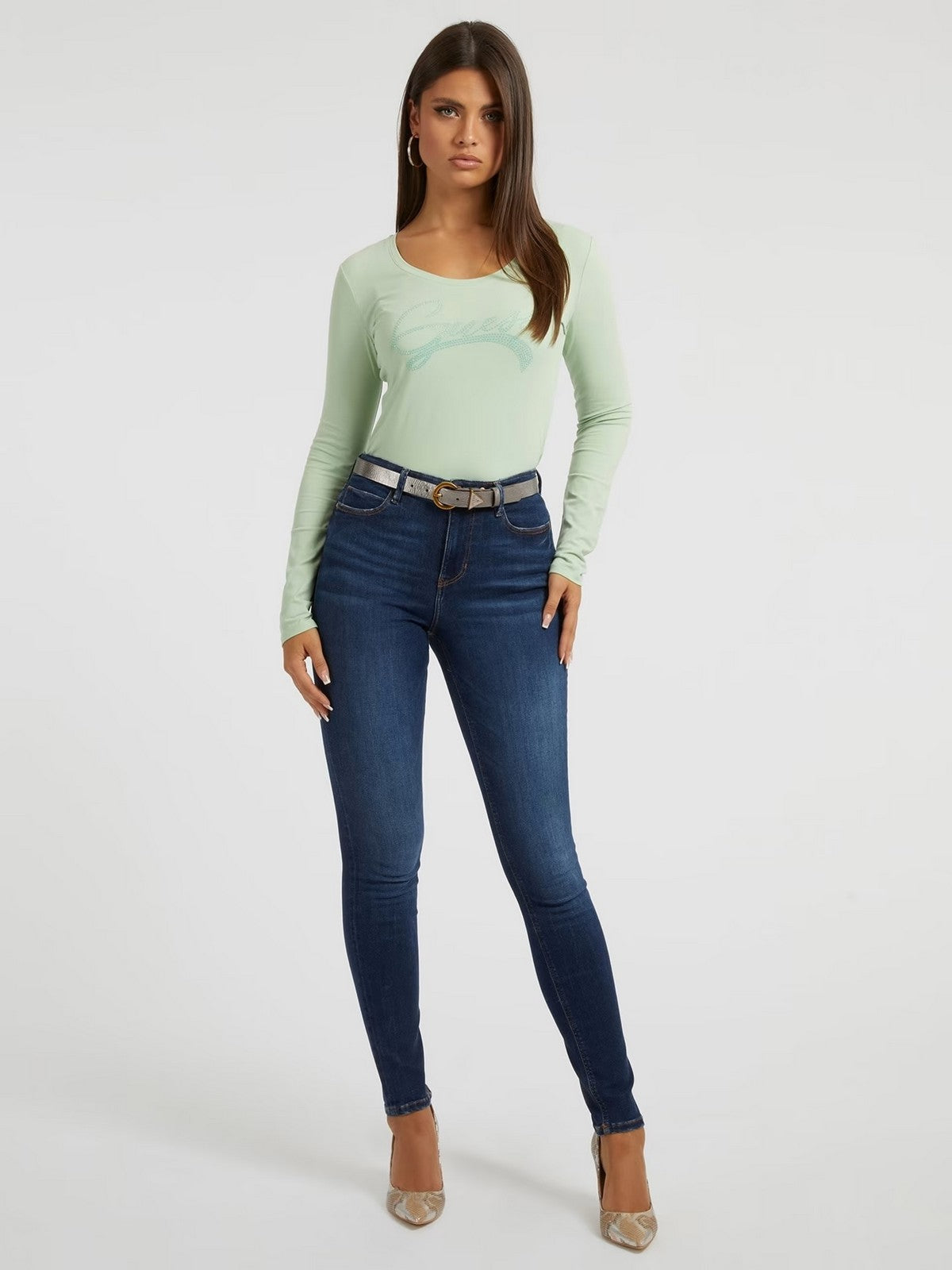 GUESS Jeans Donna  W2YA46 D4Q03 CDA1 Blu gioboutiqueweb