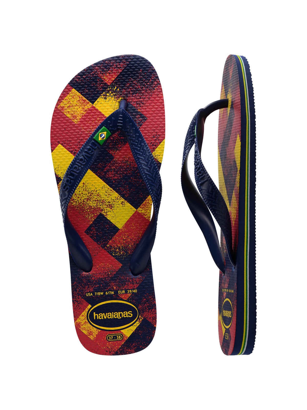 HAVAIANAS Tongs adultes unisexes Hav. Brasil frais 4145745.4368 bleu