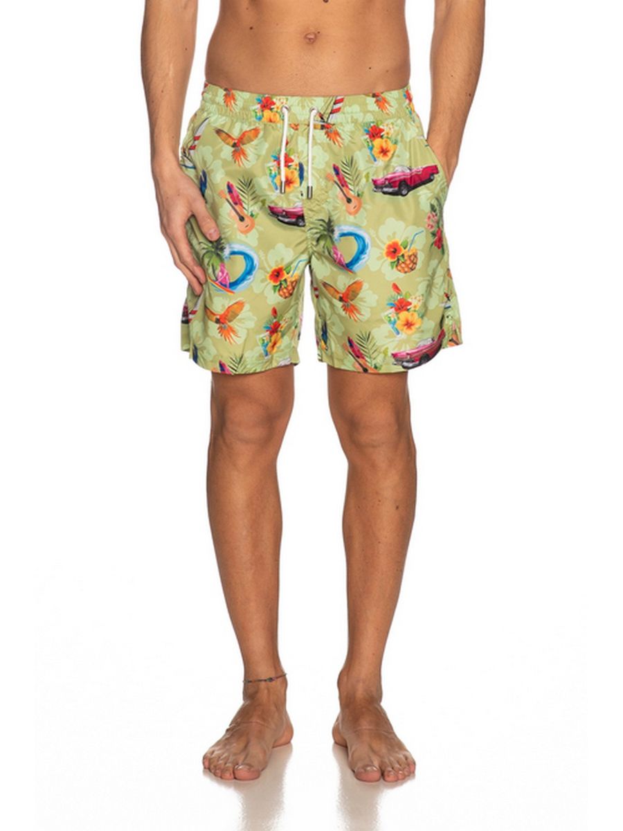 GUESS BEACHWEAR Costume da bagno Uomo Pantaloncino F2GT29 WO05Y Verde