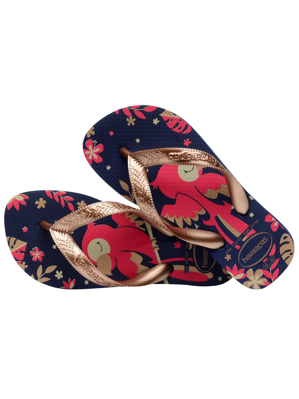 Havaianas toppons les filles et les filles Hav. Enfants Top animaux 4146823.1754 bleu