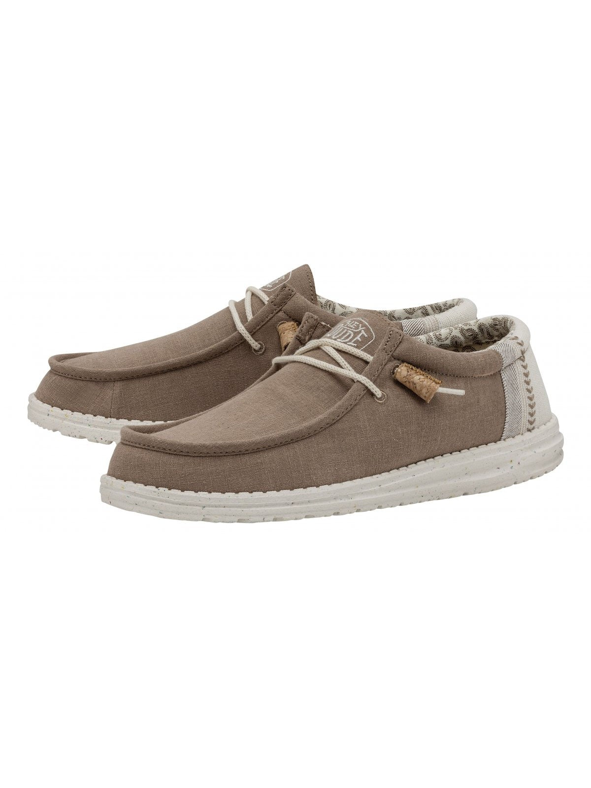 Dude moccasino man wally linen natural hd.40015 0y8 brown