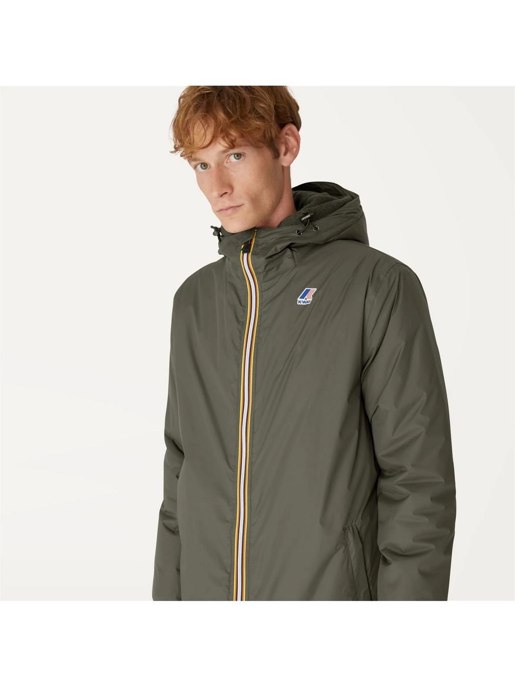 K-WAY Giubbino Uomo Le vrai 3.0 eiffel orsetto K3114KW WMR Verde gioboutiqueweb