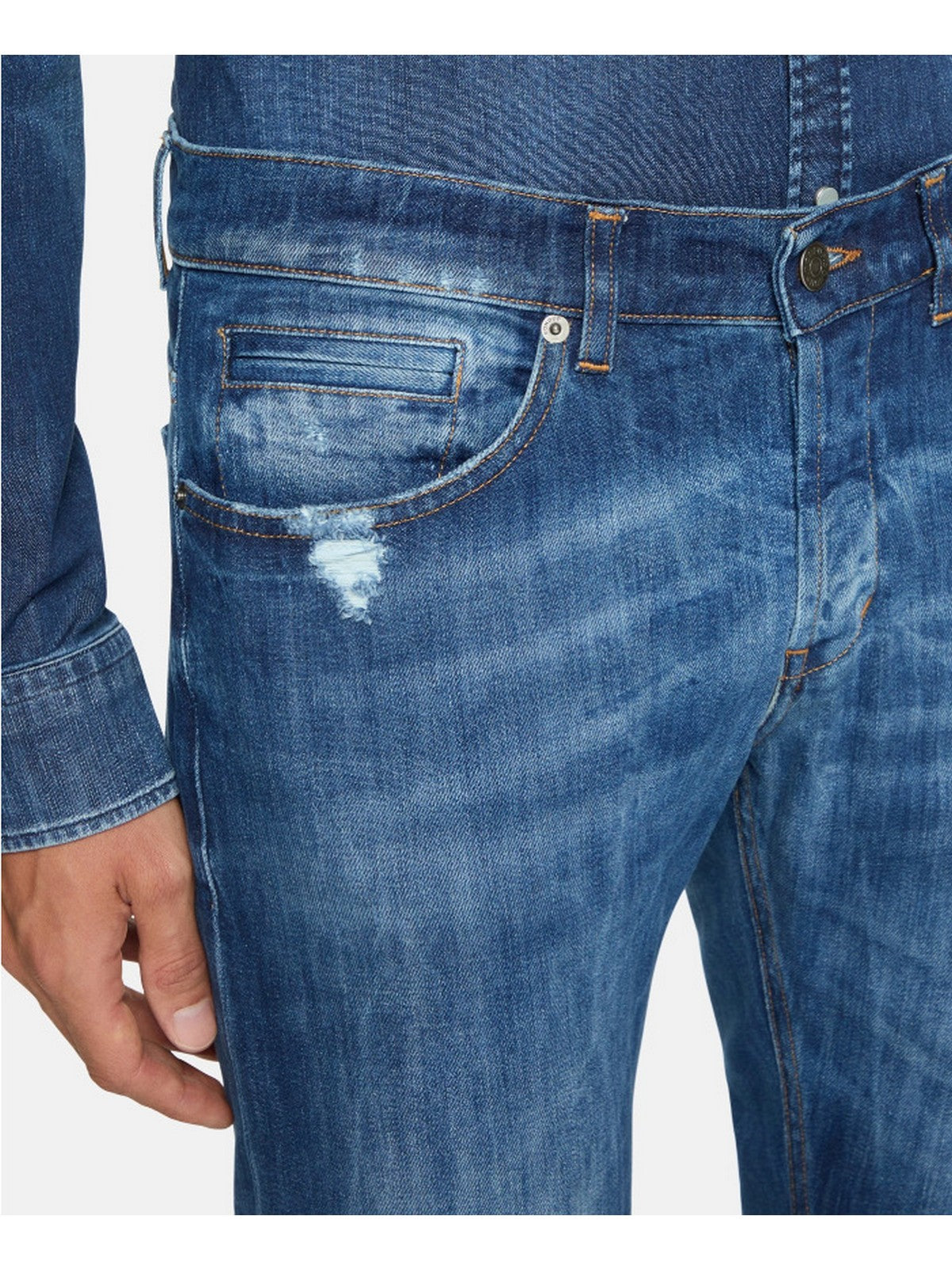 DONDUP Jeans Uomo George UP232 DS0107U GF9 800 Blu gioboutiqueweb