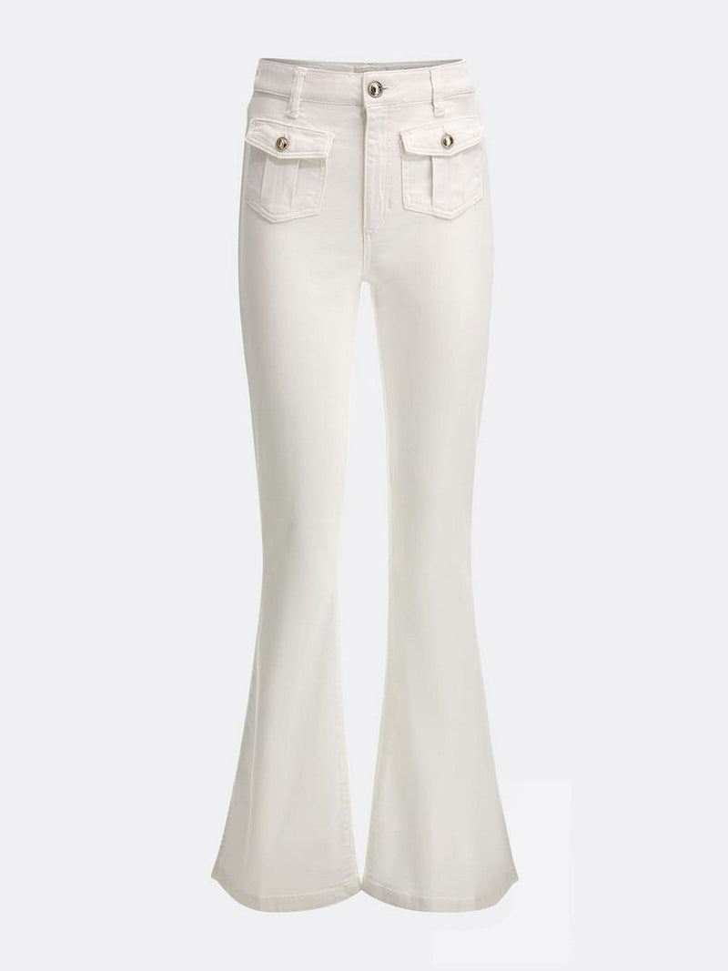 GUESS Jeans Donna Flare W2RA10 D4IF0 Bianco