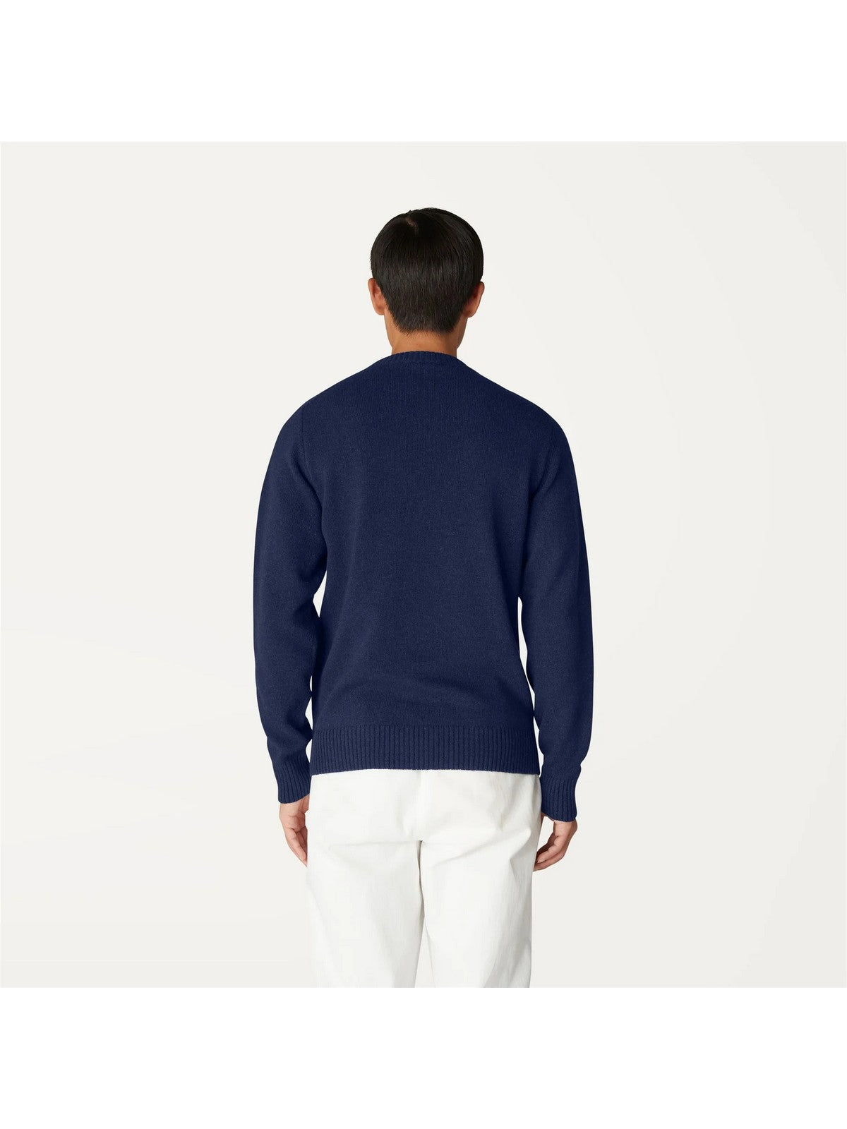K-WAY Maglione Uomo Sebastien lambswool K2112PW K89 Blu gioboutiqueweb