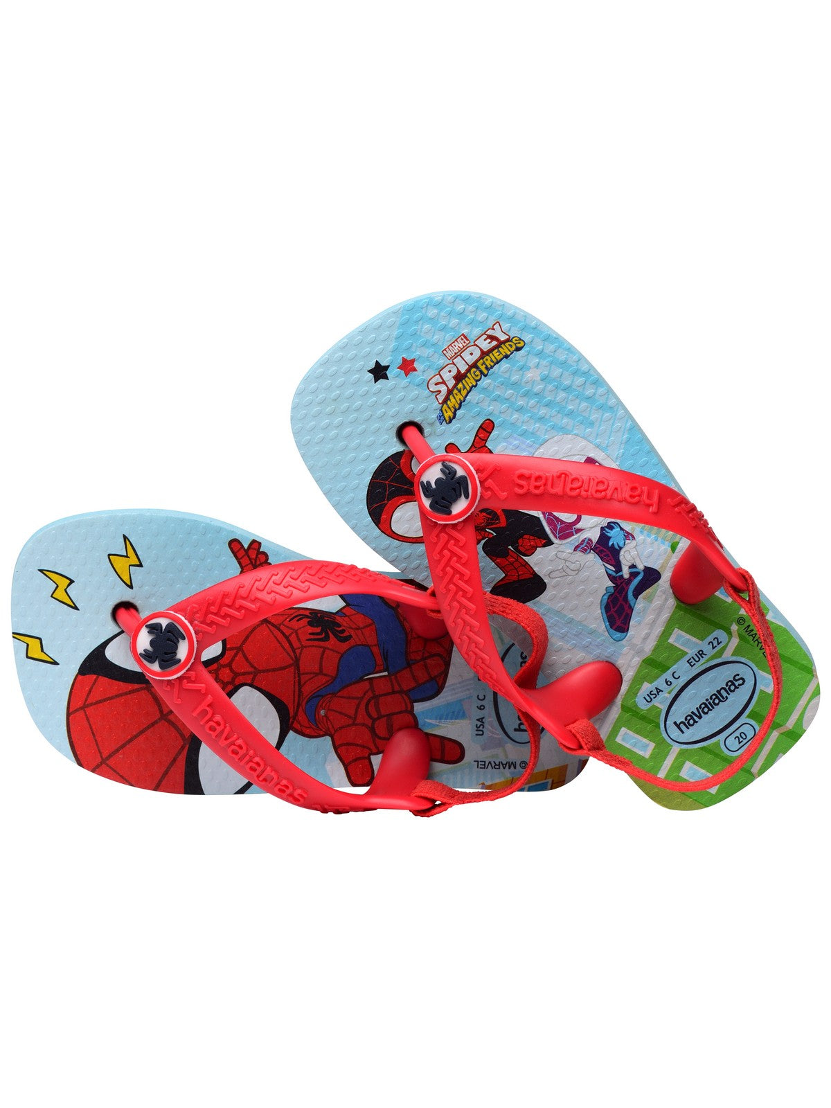 Havaianas flips de niños y niños Hav. Baby Marvel 4147132.0145 azul