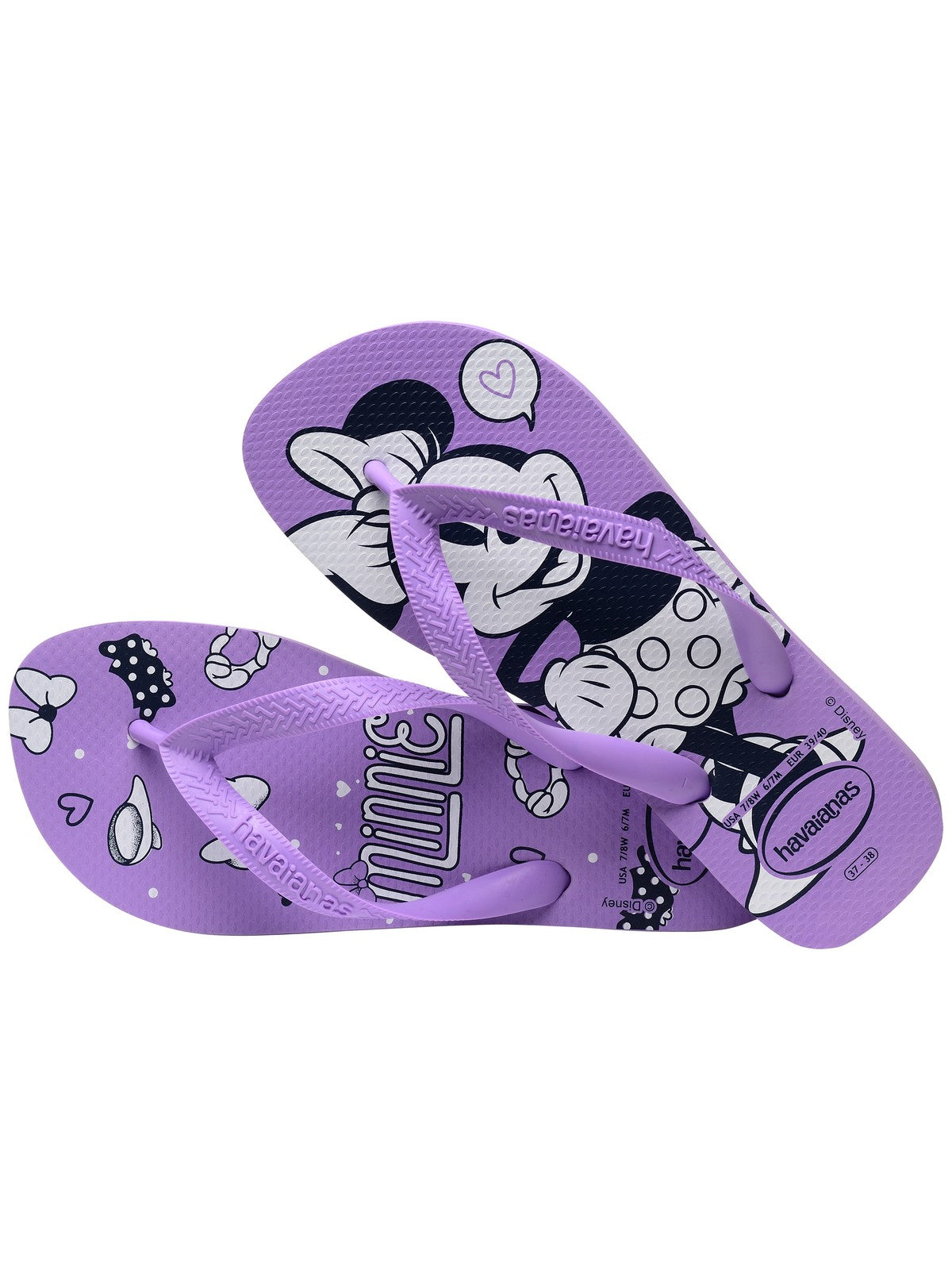 HAVAIANAS Tongs pour filles et garçons Hav. top disney tranquillité 4139412.1801 Violet