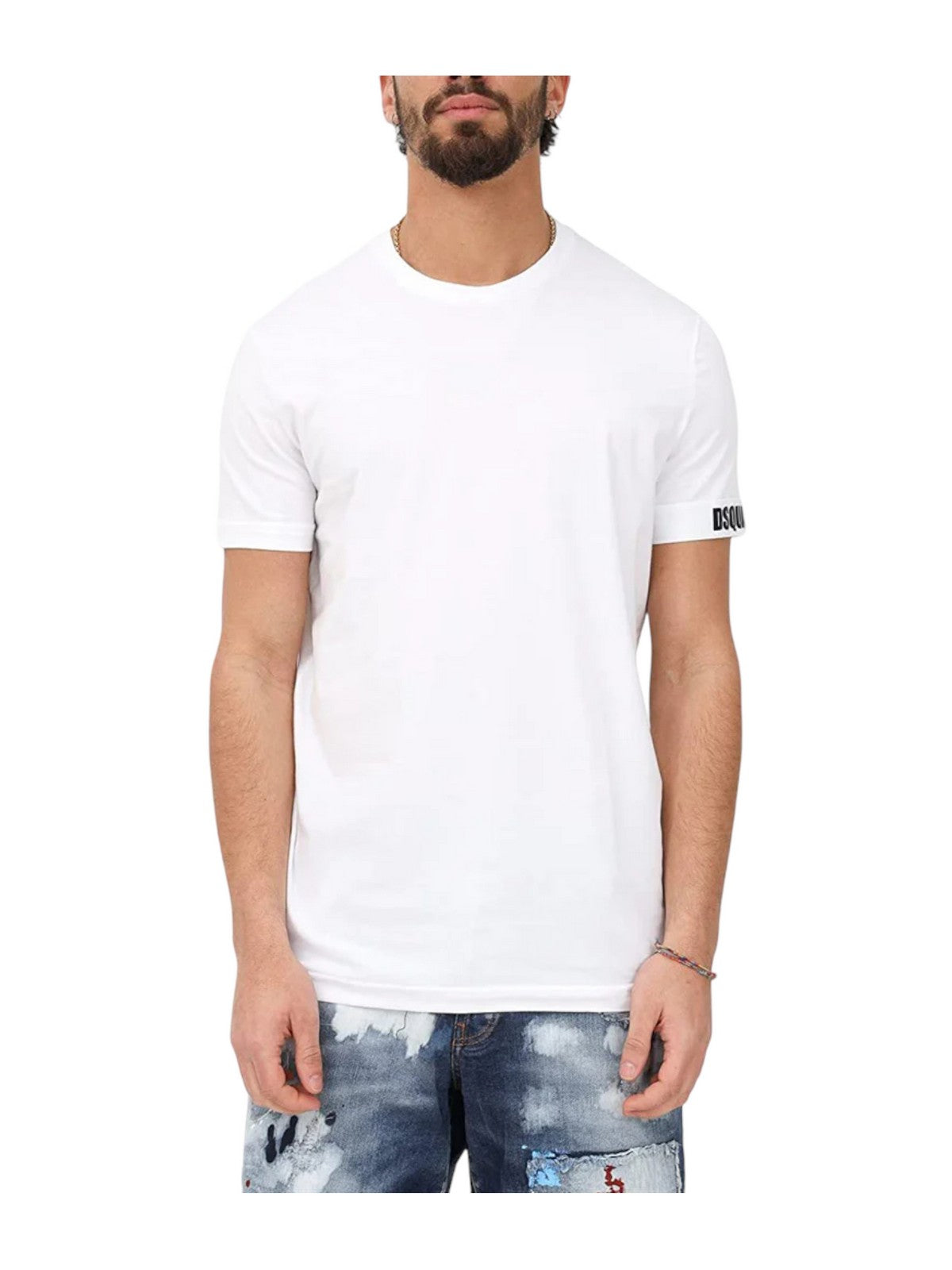 DSQUARED2 T-Shirt e Polo Uomo  D9M3S453 100 Bianco