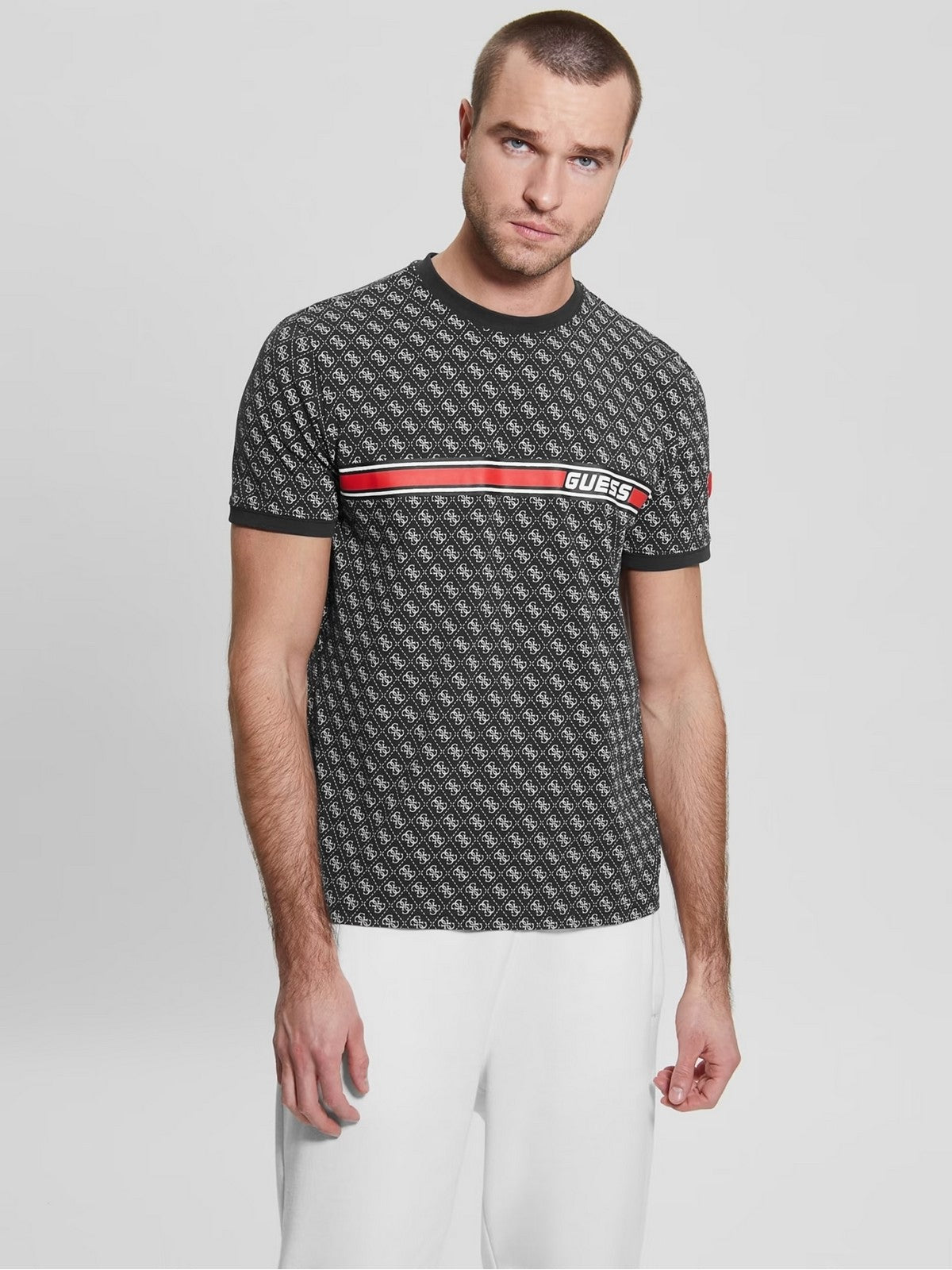 GUESS SPORT T-Shirt e Polo Uomo  Z2BI09 J1314 P9QC 4G AOP JET BLACK