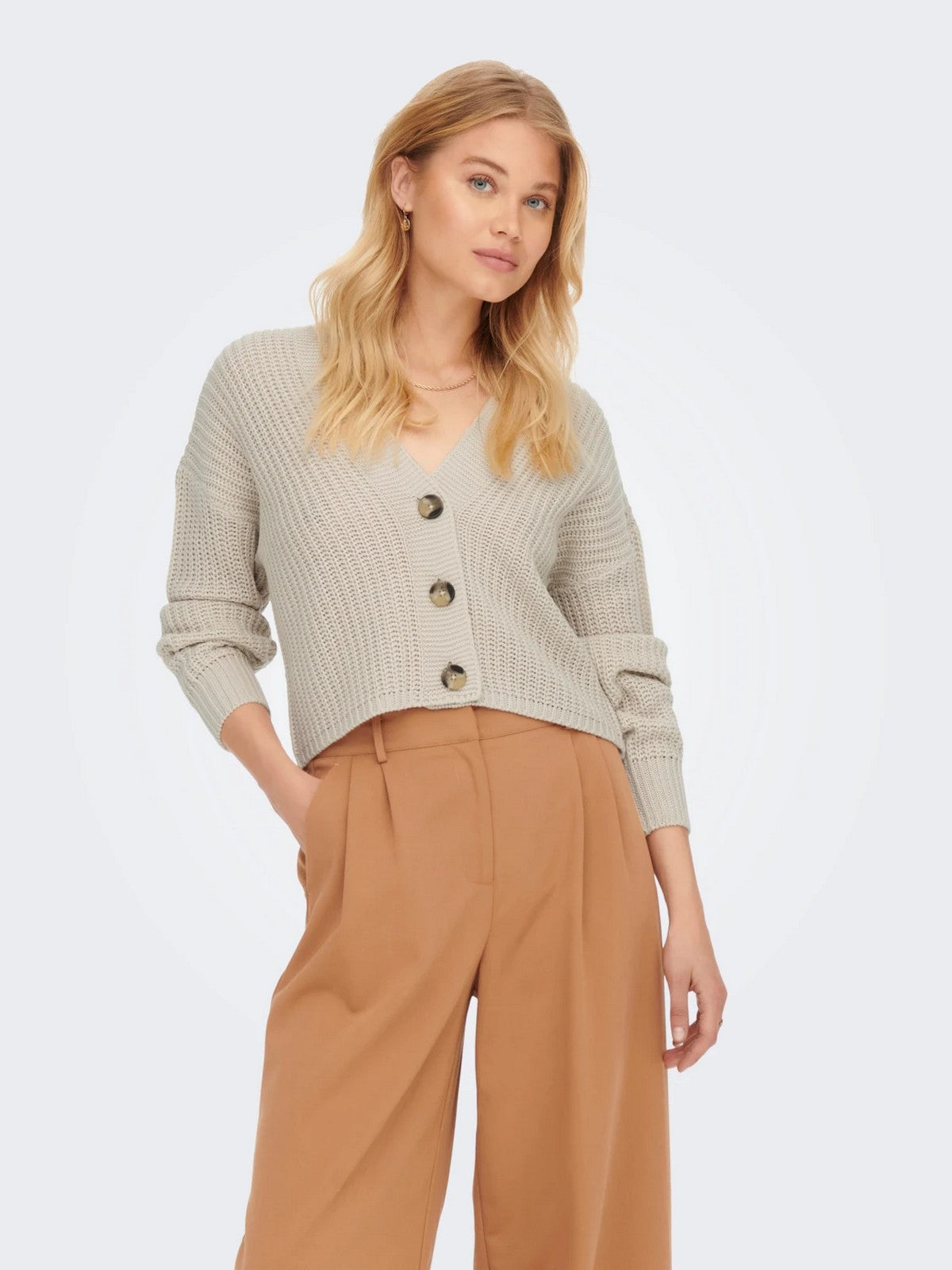 Einzige Strickjacke Frau 15211521 Bimsstein Beige